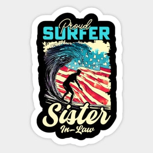 Proud Surfer Sister-in-law Sticker
